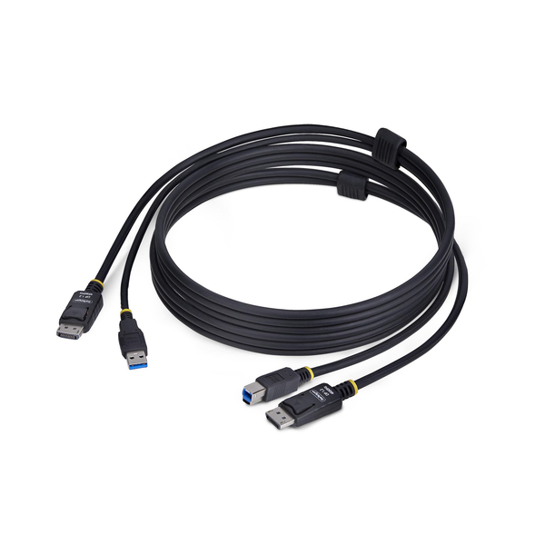 KVMケーブル/1.8m/DisplayPort&USB 3.0 Type-A -B/4K60Hz/PC切替器用ケーブル