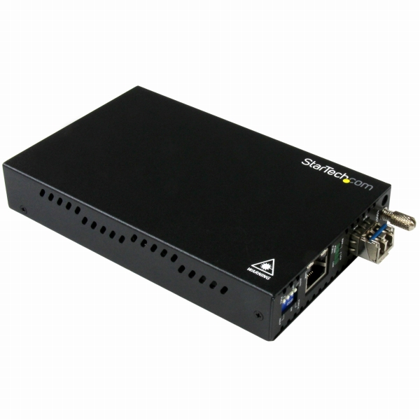 ギガビットイーサネット対応光メディアコンバータ 1000BASE-T(RJ45) - 1000BASE-LX(シングルモード LC) 20km