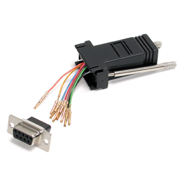 DB9-RJ45変換アダプタDB-9/D-Sub9ピンメス-RJ-45メスD-Sub9ピンをRJ45に変換