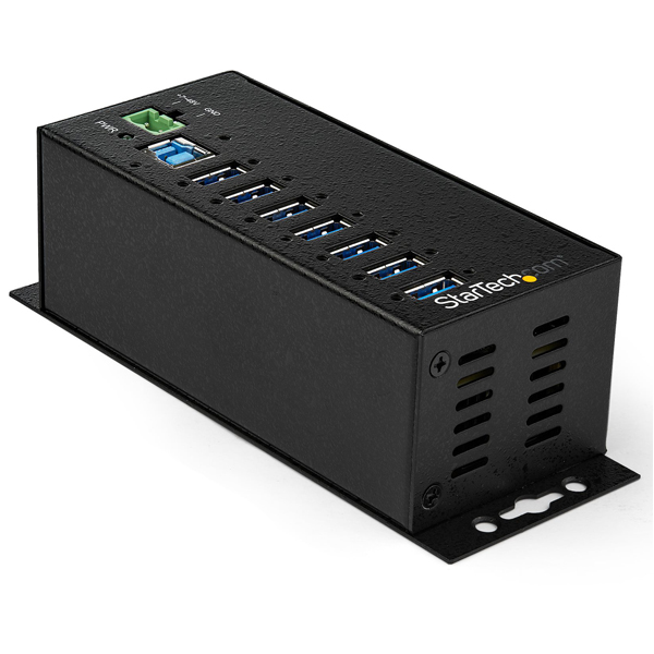 7ポート産業用 USB3.0ハブ ESD & 350Wサージ保護