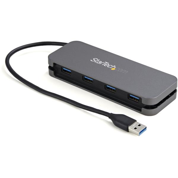4ポートUSB3.0ハブ/USB-A-4xUSB-A/SuperSpeed5GbpsUSB3.1Gen1対応Type-Aハブ/USBバスパワー/28cmケーブル