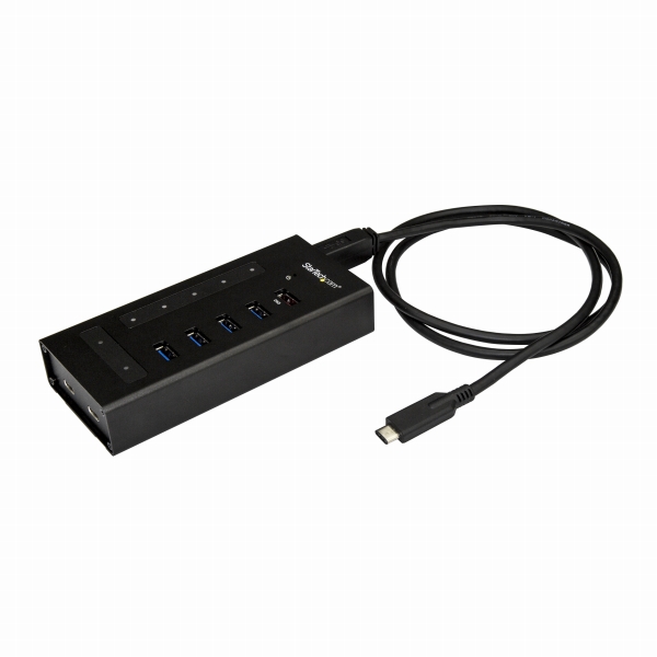 USB Type-Cコネクタ搭載7ポートUSBハブ 金属ケース USB-C-5x USB-A/2x USB-C USB 3.1 Gen 1(5Gbps)産業用USBハブ