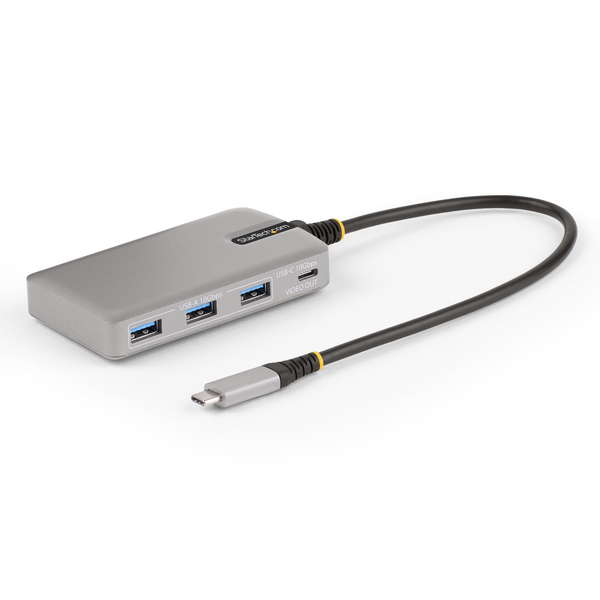 USB-Cハブ/4ポート/USB 3.2 Gen 1/3xA + 1xC/4K60Hz DP Alt/100W PD