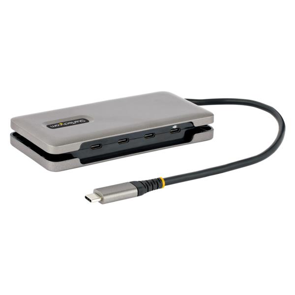 USB-Cハブ/4ポートType-C/USB3.2Gen2(10Gbps)/100WUSBPowerDeliveryパススルー/Thunderbolt3&4対応