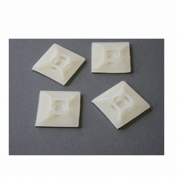 タイマウントベース(粘着シート付き)結束バンド(インシュロック/ケーブルタイ/タイラップに対応)固定具粘着タイプ100個入りパック