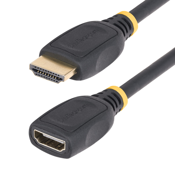 HDMI 2.0延長ケーブル/50cm/4K60Hz/High Speed/オス-メス/ブラック/モニターケーブル