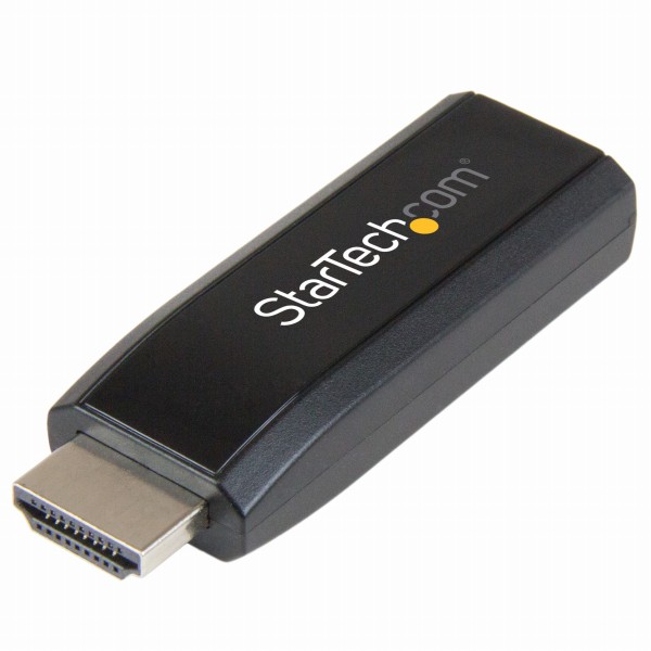 HDMI-VGA変換コンパクトアダプタ/コンバータ(オーディオ対応)HDMIオス-アナログRGB(D-Sub15ピン)メス1920x1200