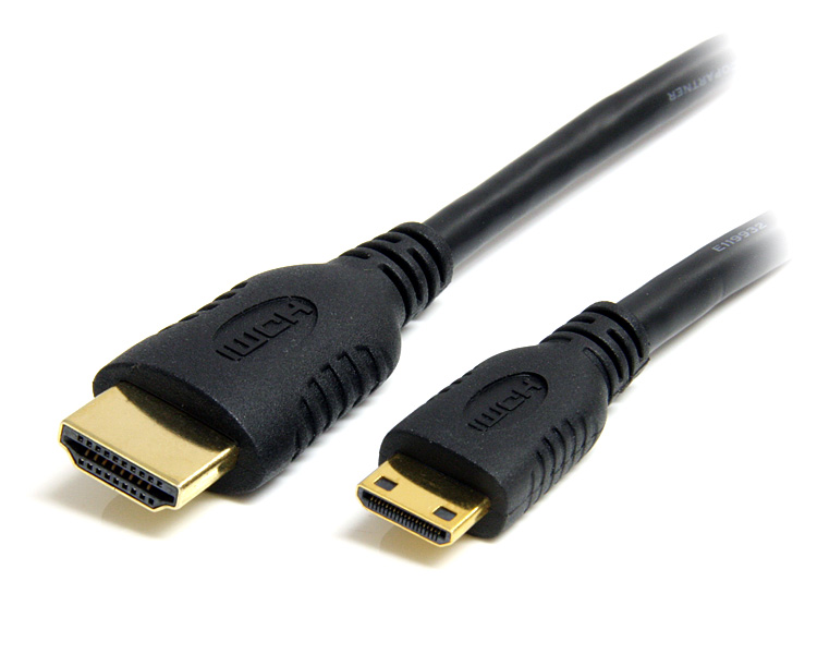 イーサネット対応ハイスピードHDMIケーブル1mHDMI(タイプA)-MiniHDMI(タイプC)オス/オス