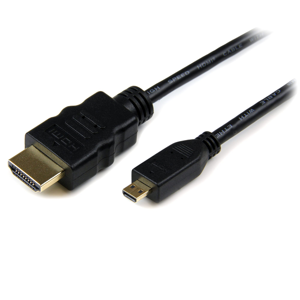 Micro HDMI - HDMI 1.4変換ケーブル/50cm/4K30Hz/オス-オス/ブラック/モニターコード