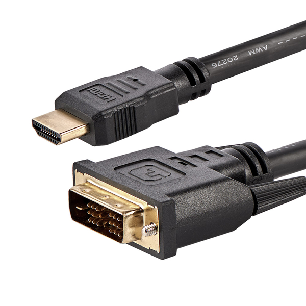 HDMI - DVI-D変換ケーブル/1.8m/オス-オス/ブラック/モニターコード/ディスプレイ コンバーター