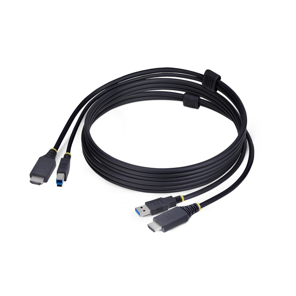 KVMケーブル/1.8m/HDMI&USB 3.0 Type-A - B/4K60Hz/PC パソコン切替器用ケーブル