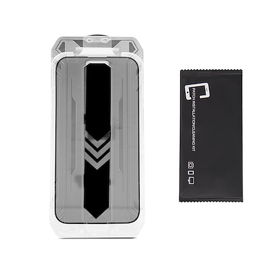 覗き見防止iPhone 15 Plus用ガラスフィルム/4方向プライバシー/ブルーライトカット/ガイド枠付き/強化ガラス
