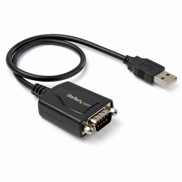 プロ仕様USB-RS232Cシリアル変換ケーブル1xUSBAオス-1xDB-9(D-Sub9ピン)オスシリアルコンバータ/変換アダプタCOMポート番号保持機能