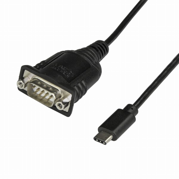 USB-C-シリアル(RS232C)変換アダプタケーブルCOMポート番号保持機能USB2.0/1.1準拠USBType-C(オス)-D-Sub9ピン(オス)
