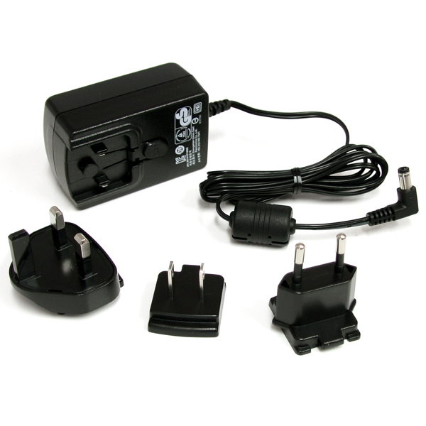 AC電源パワーアダプター12V/1.5A出力(交流110-240V入力)3タイプのプラグ形状に対応