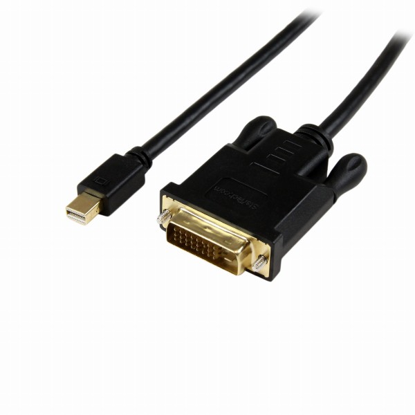 1.8mMiniDisplayPort-DVI変換アクティブアダプタケーブルMiniDP/ミニディスプレイポート(オス)-DVI-D(オス)1920x1200ブラック