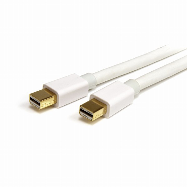 MiniDisplayPort(ミニディスプレイポート)ケーブル1mホワイトMiniDP(オス)-MiniDP(オス)