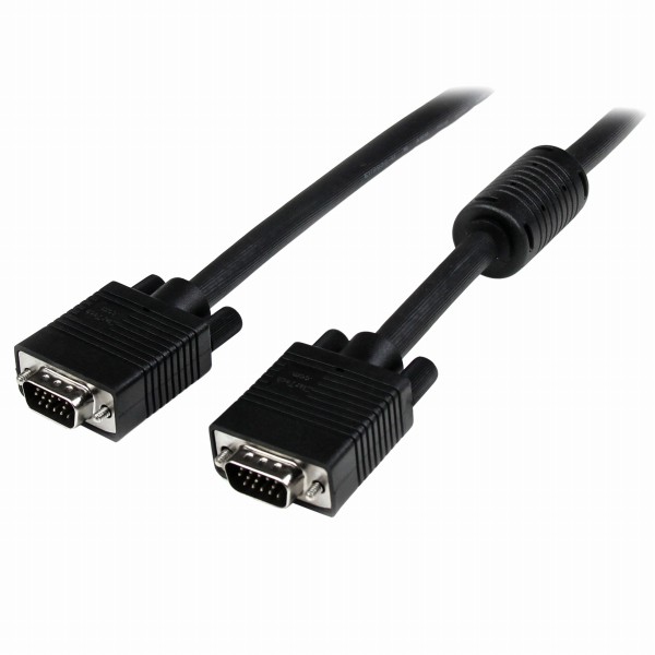 10m高解像度VGA(アナログRGB)同軸ディスプレイケーブル高密度D-Sub15ピン(ミニ)オス-高密度D-Sub15ピン(ミニ)オス1920x1200ブラック