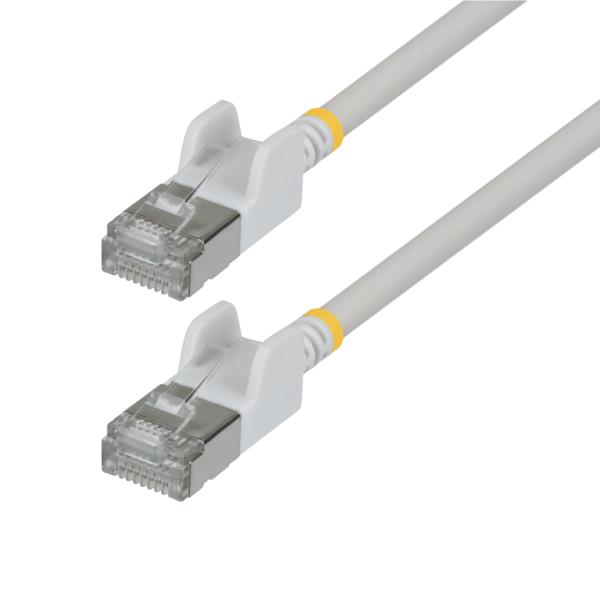 CAT6A LANケーブル/超スリム/3m/ホワイト/ツメ折れ防止/FTP/超極細 RJ45イーサネットケーブル