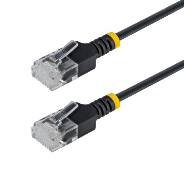 CAT6A LANケーブル/超スリム/50cm/ブラック/UTP/純銅撚線/スナッグレス/カテゴリ6A ギガビット対応