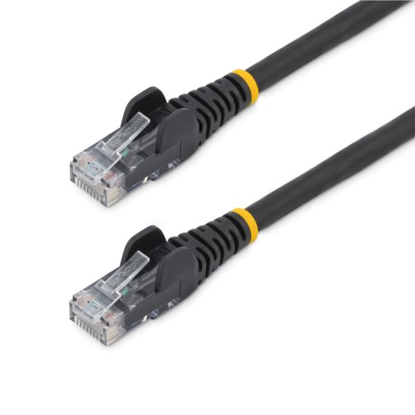カテゴリー6LANケーブル-2m/ブラック/LSZH(低煙ゼロハロゲン)対応/650MHz10GbE/100WPoE/UTP/ツメ折れ防止RJ45コネクタ/ETL規格認定品/24AWG
