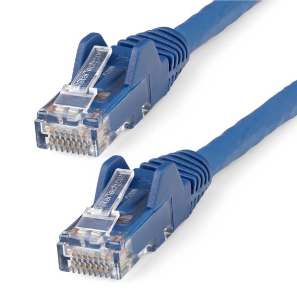 カテゴリー6LANケーブル-2m/ブルー/LSZH(低煙ゼロハロゲン)対応/650MHz10GbE/100WPoE/UTP/ツメ折れ防止RJ45コネクタ/ETL規格認定品/24AWG
