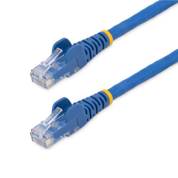 カテゴリー6LANケーブル-5m/ブルー/LSZH(低煙ゼロハロゲン)対応/650MHz10GbE/100WPoE/UTP/ツメ折れ防止RJ45コネクタ/ETL規格認定品/24AWG