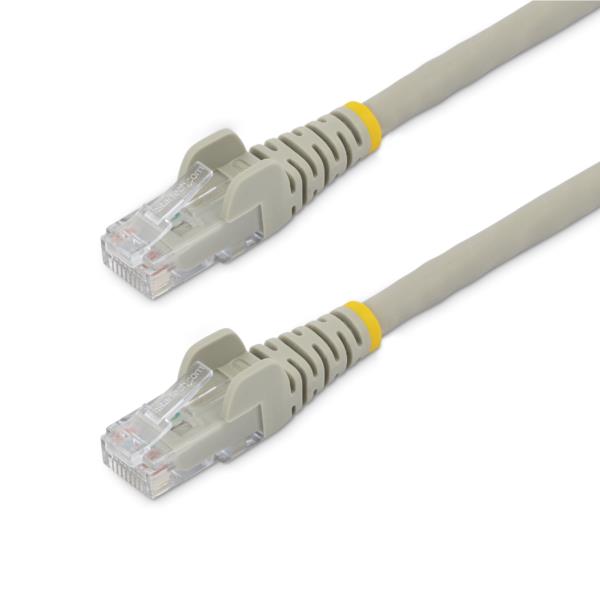 カテゴリー6LANケーブル-5m/グレー/LSZH(低煙ゼロハロゲン)対応/650MHz10GbE/100WPoE/UTP/ツメ折れ防止RJ45コネクタ/ETL規格認定品/24AWG