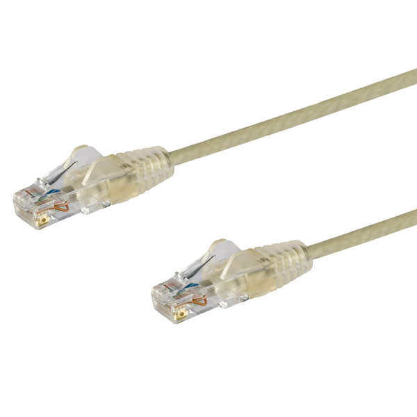 カテゴリ6LANケーブル0.5mCat6極細ギガビットイーサネットケーブルグレーツメ折れ防止RJ45コネクタ28AWG