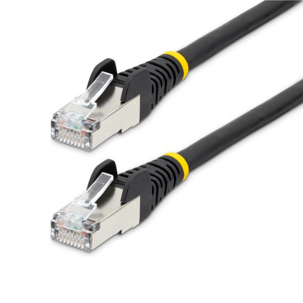 カテゴリー6ALANケーブル/5m/ブラック/LSZH(低煙ゼロハロゲン)/10GbE500MHz/100WPoE++/S/FTP/ETL認証済/ツメ折れ防止機構付