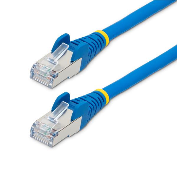 カテゴリー6ALANケーブル/5m/ブルー/LSZH(低煙ゼロハロゲン)/10GbE500MHz/100WPoE++/S/FTP/ETL認証済/ツメ折れ防止機構付