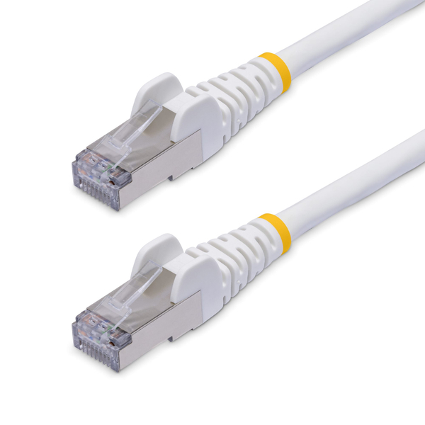 CAT8 LANケーブル/50cm/ホワイト/25G/40G/PoE/低煙ゼロハロゲン/カテゴリ8 イーサネットケーブル