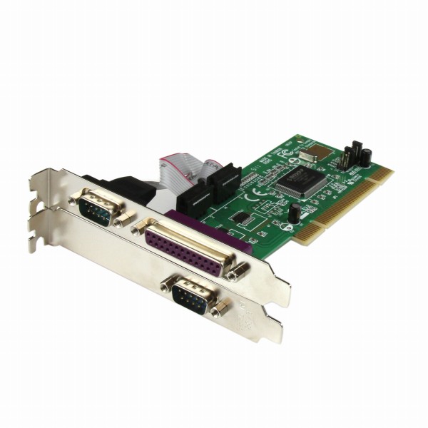 RS232Cシリアル2ポート/IEEE1284パラレル1ポート増設PCIインターフェースカード(16550UART対応)2xDB9オス/1xDB25メスSPP/EPP/ECP/BPP転送モード対応