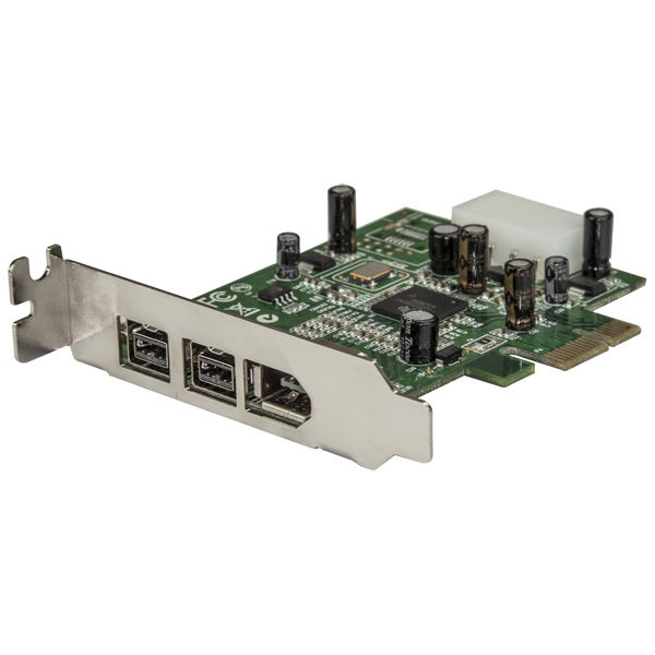 ロープロファイル対応IEEE1394a1ポート/1394b2ポート増設PCIExpressカード9ピンFireWire800x2/6ピンFireWire400x1対応内部電源コネクタ搭載