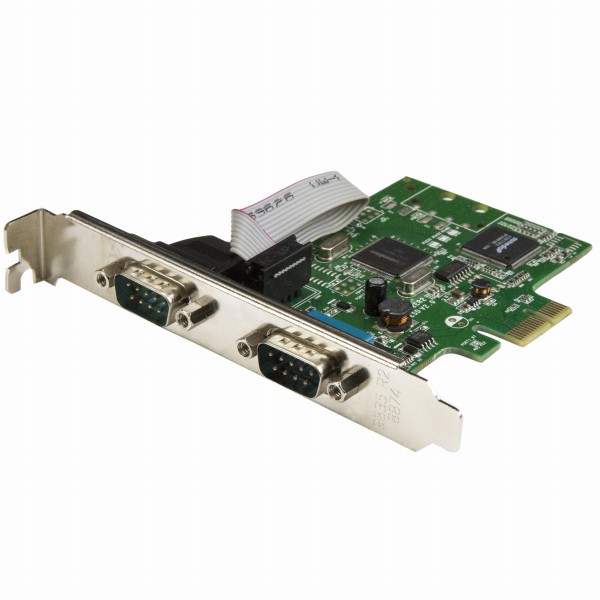 RS232C2ポート増設PCIExpressカードデュアルシリアルポート拡張用PCIe接続ボード16C1050UART内蔵ロープロファイルにも対応