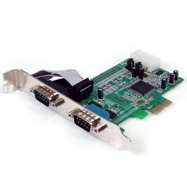 シリアル2ポート増設PCIExpressインターフェースカード2xRS232Cポート拡張用PCIex1接続ボード16550UART内蔵