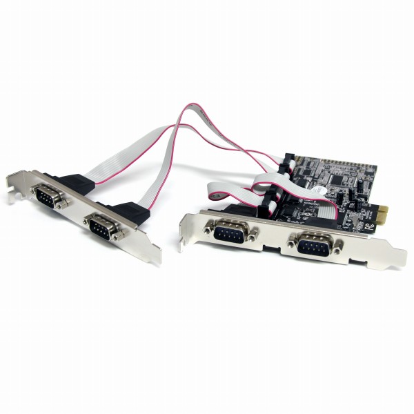シリアル4ポート増設PCIExpressインターフェースカード4xRS232Cポート拡張用PCIex1接続ボード16550UART内蔵