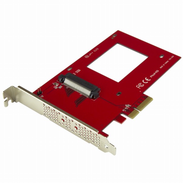 2.5インチU.2NVMeSSD対応U.2-PCIe変換アダプタSFF-8639コネクタ搭載PCIExpressカードPCIExpress3.0(4レーン)接続