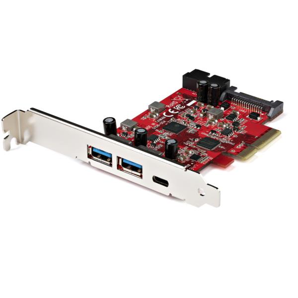 5ポート増設PCIExpressインターフェースカード/10GbpsUSB3.1Gen2/1xUSB-C、2xUSB-A、2x内部UBSポート(5Gbps)/USB-C対応PCIコントローラ