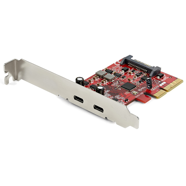 2ポートUSBType-C増設PCIExpressカードUSB3.1Gen2(10Gbps)準拠PCIeGen3x4対応ASM3142チップセット搭載