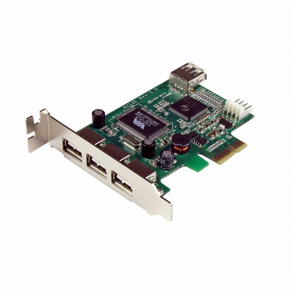 HighSpeedUSB2.04ポート増設PCIExpressカードロープロファイル対応外部ポートx3/内部ポートx1