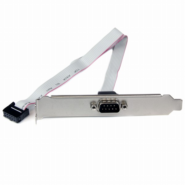 40cmマザーボード接続用シリアルケーブルスロットカバー付DB9/D-Sub9ピンオス-10ピンマザーボードシリアルヘッダーメス