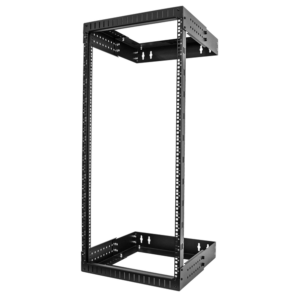 サーバーラック/オープンフレーム/壁掛け型/19インチ/24U/2ポスト/奥行30.5cm～50.8cm/耐荷重90kg