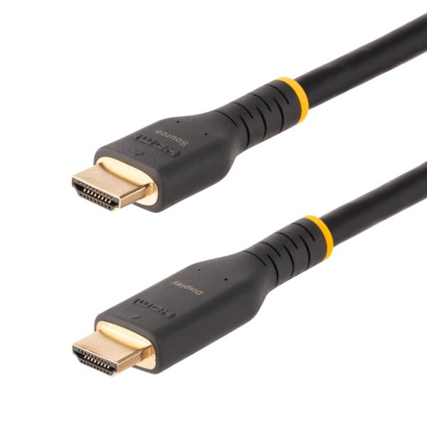 ハイスピードHDMI 2.0ケーブル/10m/アクティブ/4K60Hz/イーサネット対応/高耐久性/アラミド繊維使用/オス-オス/ブラック/長尺 UHD モニター ディスプレイ コード