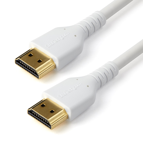 プレミアムハイスピードHDMIケーブル1mホワイトPremiumHDMIcable規格認証HDMI2.0準拠イーサネット対応4K/60Hz