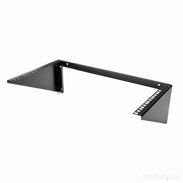 スチール製垂直型ラックマウントブラケット(6U/19インチ) ウォールマウント型ラックマウントアダプター 耐荷重57kg