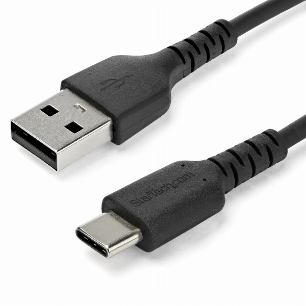 2mUSB-A-USB-CケーブルUSB2.0準拠ブラック