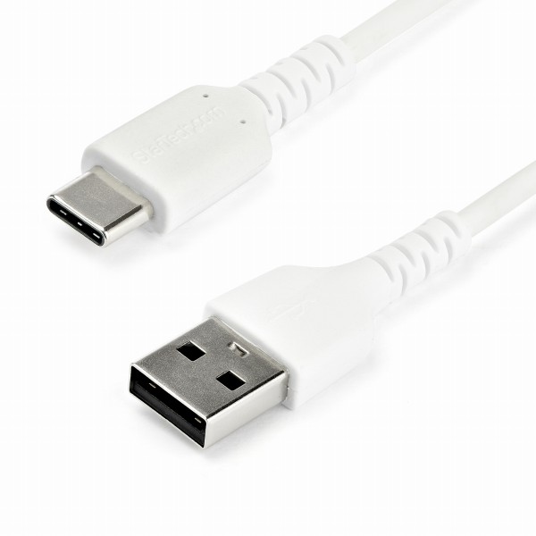 2mUSB-A-USB-CケーブルUSB2.0準拠ホワイト