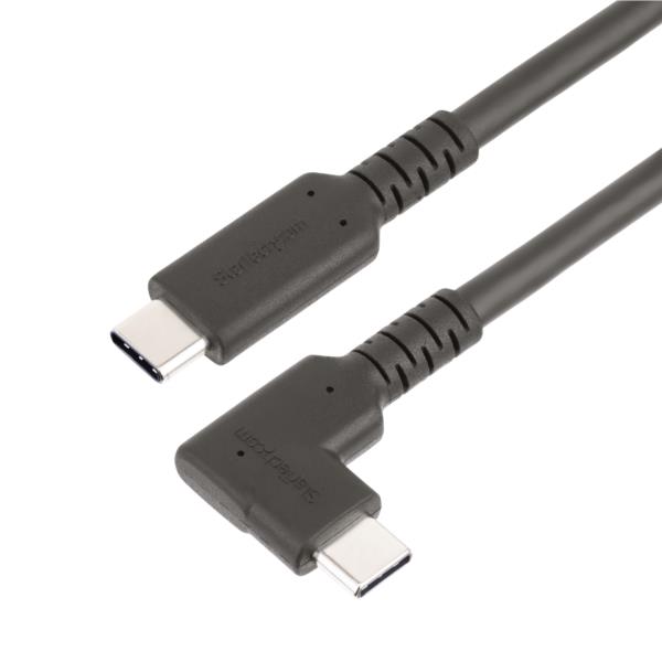 USB-Cケーブル/L型コネクター/高耐久/50cm/USB3.2Gen2(10Gbps)/4K60HzDPAltモード/100WUSBPowerDelivery