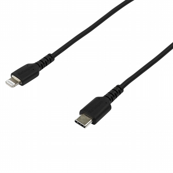 USBType-C-Lightningケーブル2mブラックAppleMFi認証iPhone充電ケーブル高耐久性ライトニングケーブル